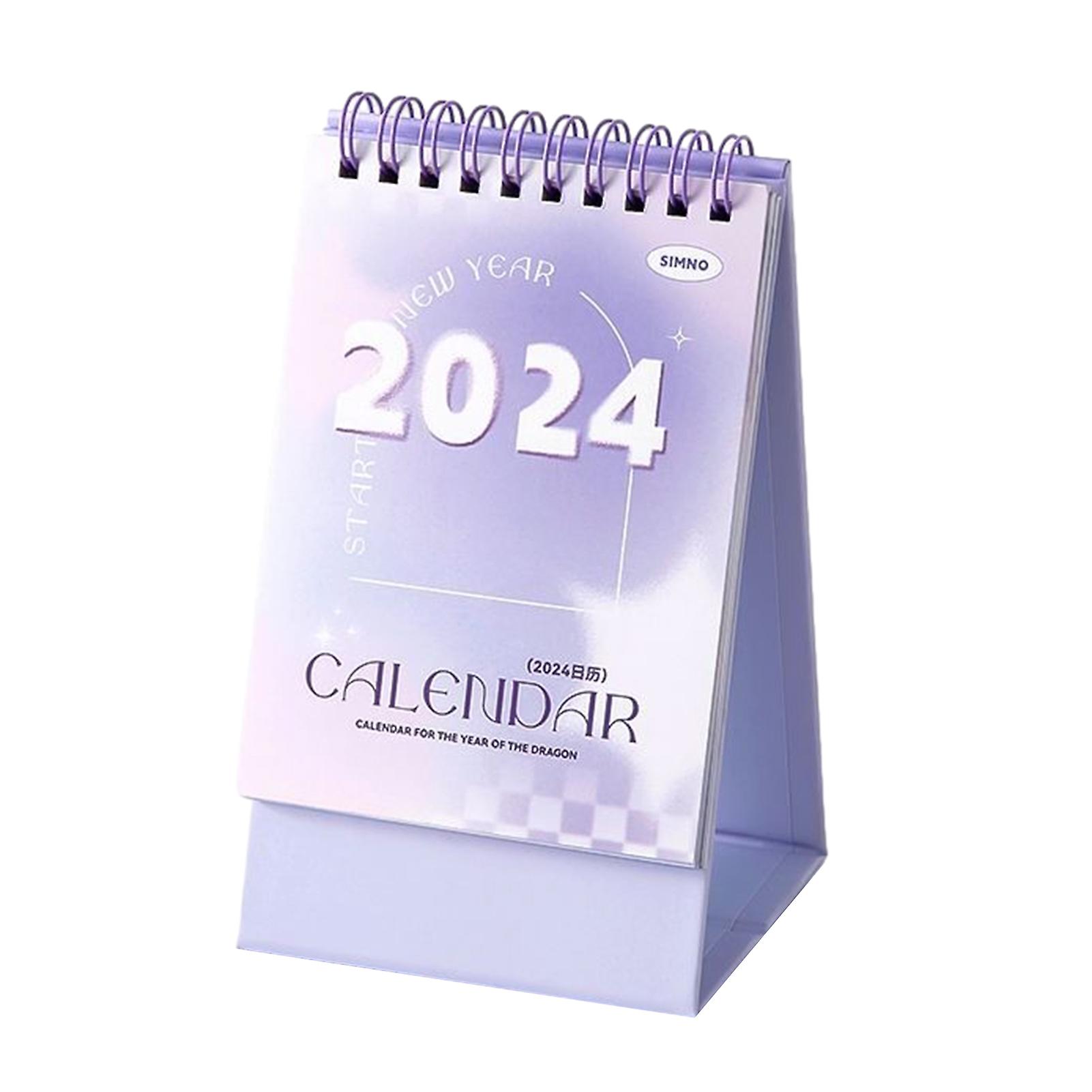 2024 Simple Colorful Desktop Calendar Modern Calendar Decoration Ideal Gift for New Year
