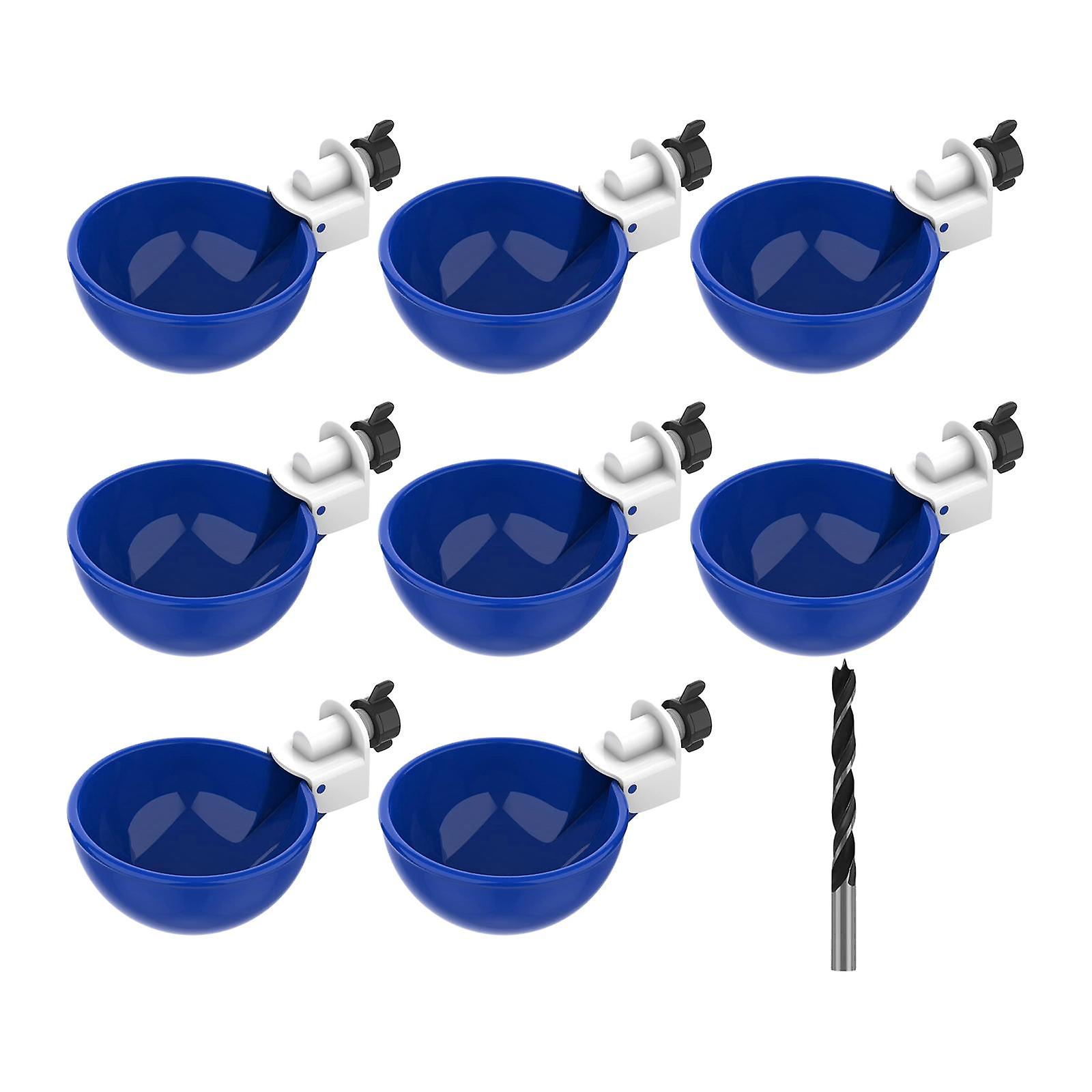 Automatic Chicken Waterer Cups Set Durable Multipurpose 3.4inch Cup for Duck Blue