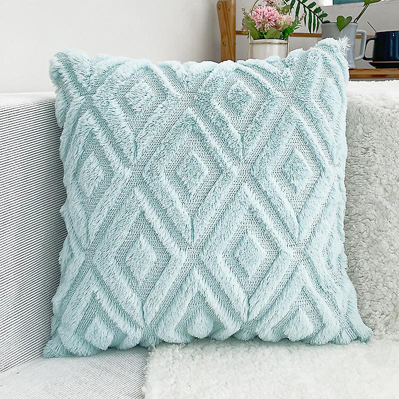 Soft Faux Fur Throw Pillow Covers 18x18 - Plush Short Wool Velvet Decorative Pillow Covers - Couch Sofa Pillow Covers Fo
