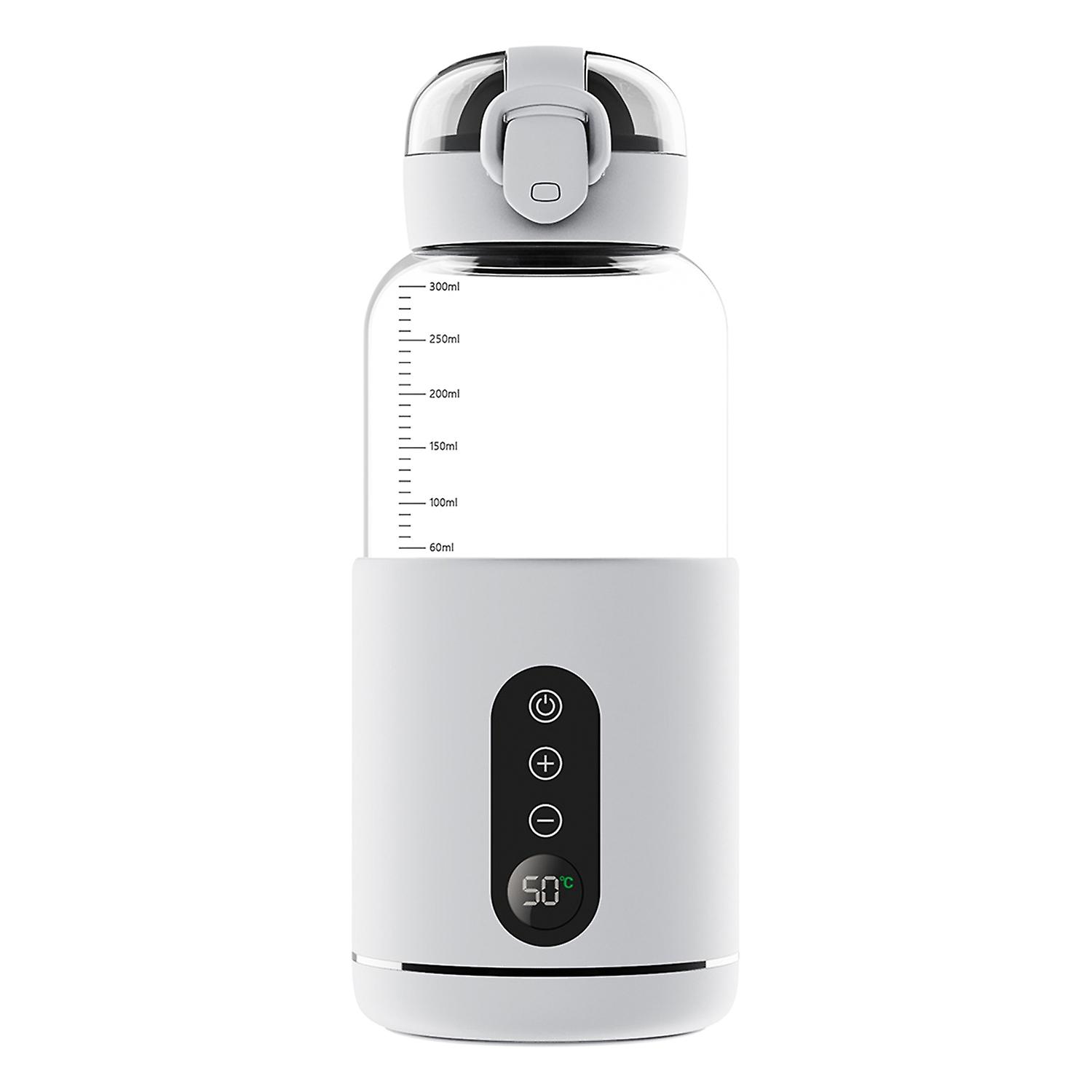 Portable Water Warmer for Baby Formula 300ml Capacity Precise Temperature Control Built-in Battery W