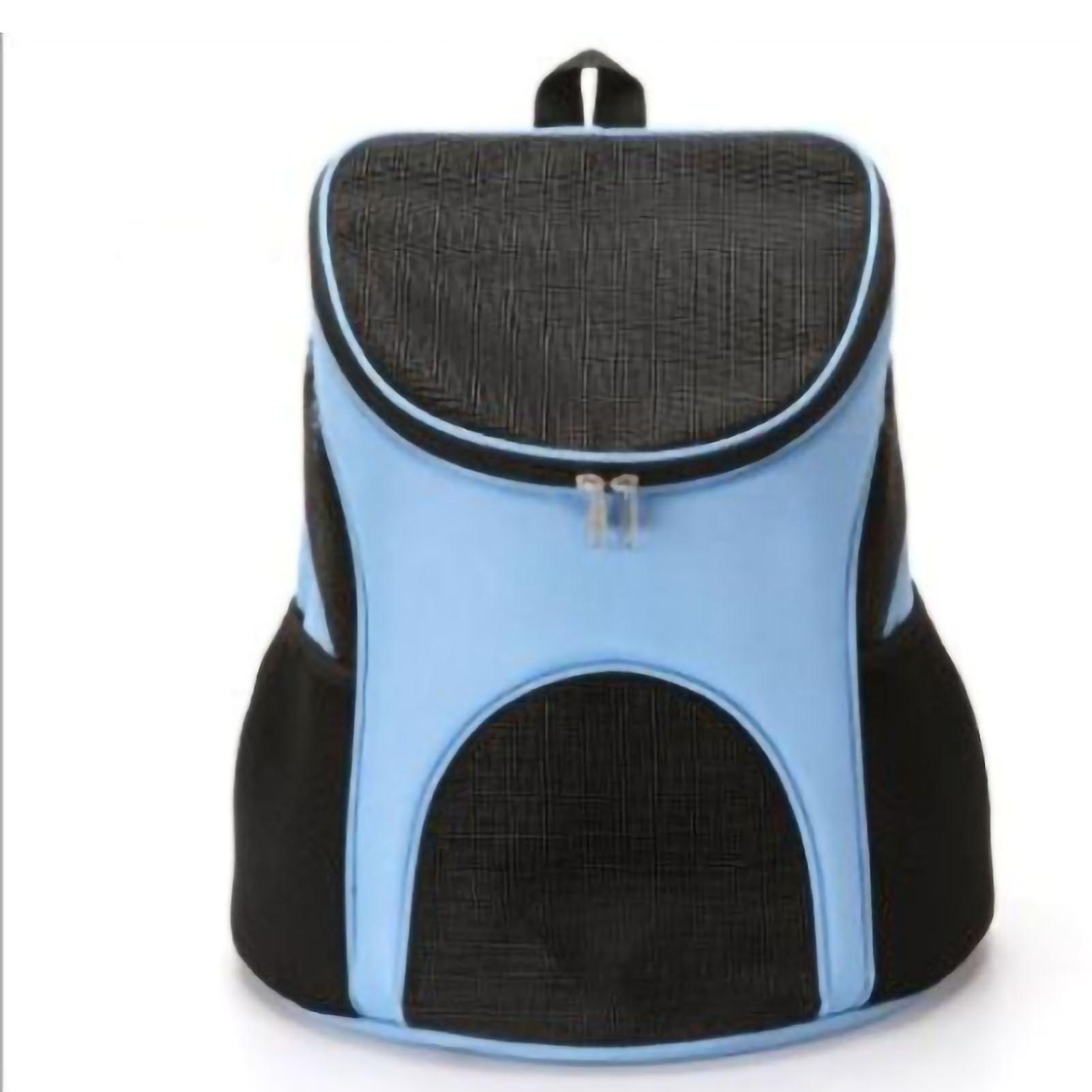 Pet Breathable Shockproof Foldable Cat Backpack L 34x30x40cm Sky Blue
