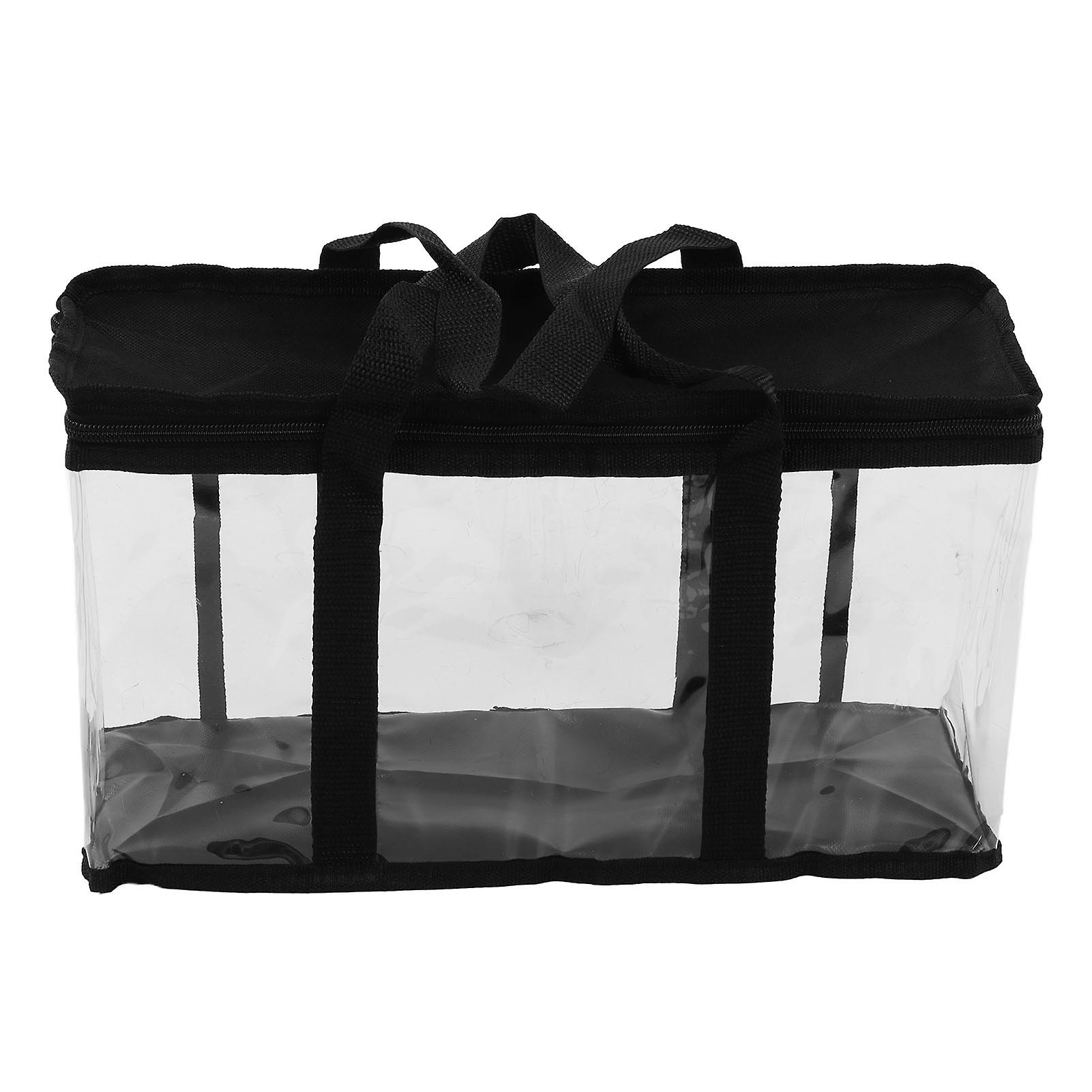 PVC Tool Storage Bag Transparent Zippered Dustproof Large Capacity Tool Organizer for Maintenance 38 X 15 X 21cm 