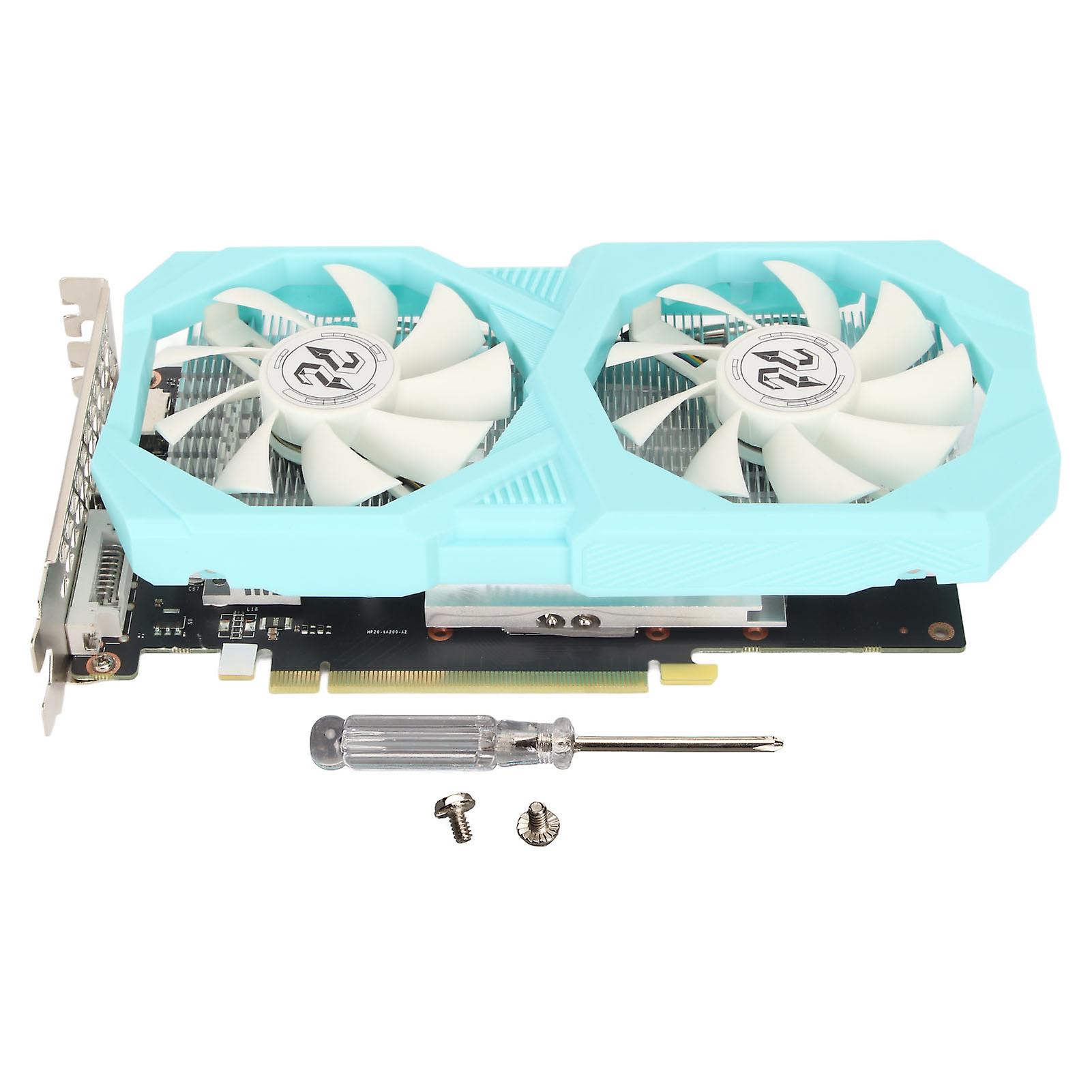 GTX1660ti 6G GDDR6-Grafikkarte mit zwei Lüftern, unterstützt DP DVI HD Multimedia Interface, 192-Bit-Grafikkarte für Gaming-PC