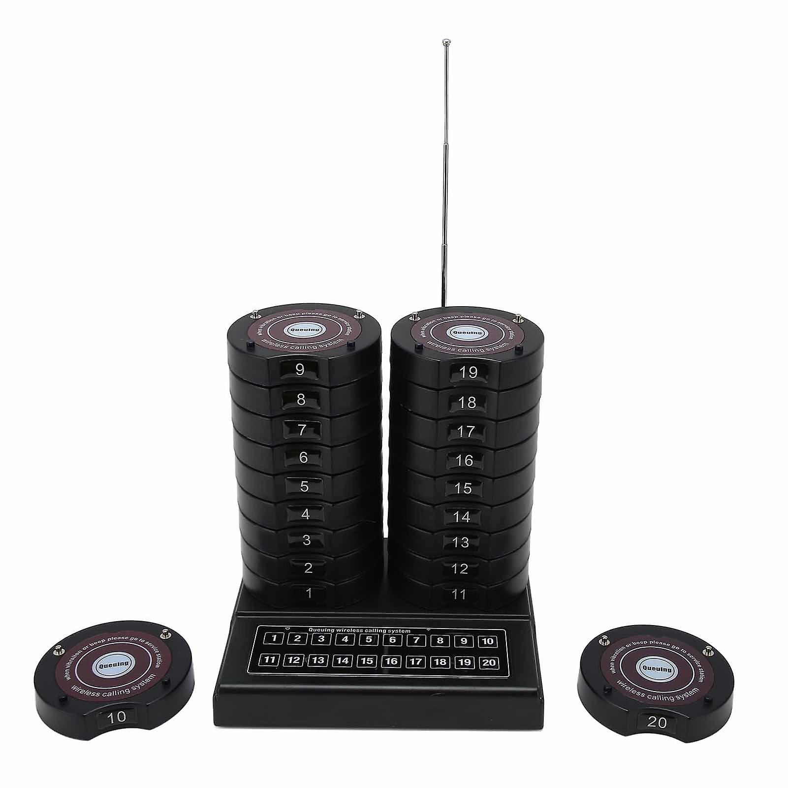 ピザ店のための無線通話システム1から20 20チャネルプラグアンドプレイレストランポケットベルシステム