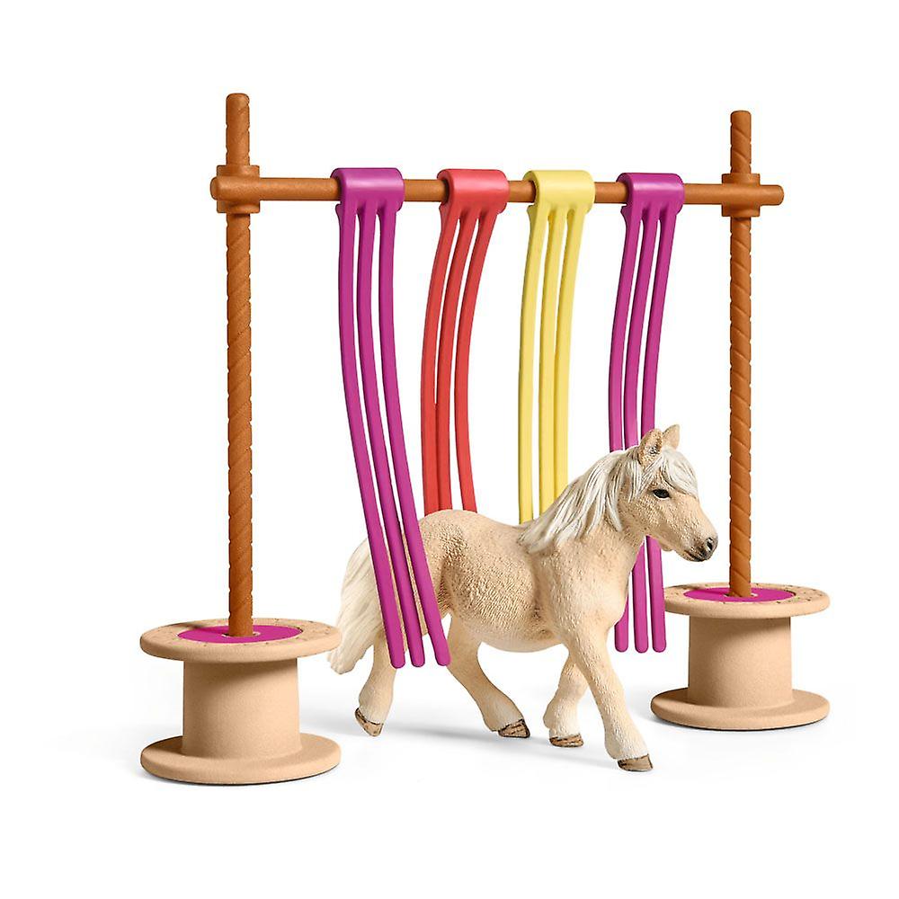 Schleich farm world pony curtain obstacle toy playset, multi-colour, 3 to 8 years