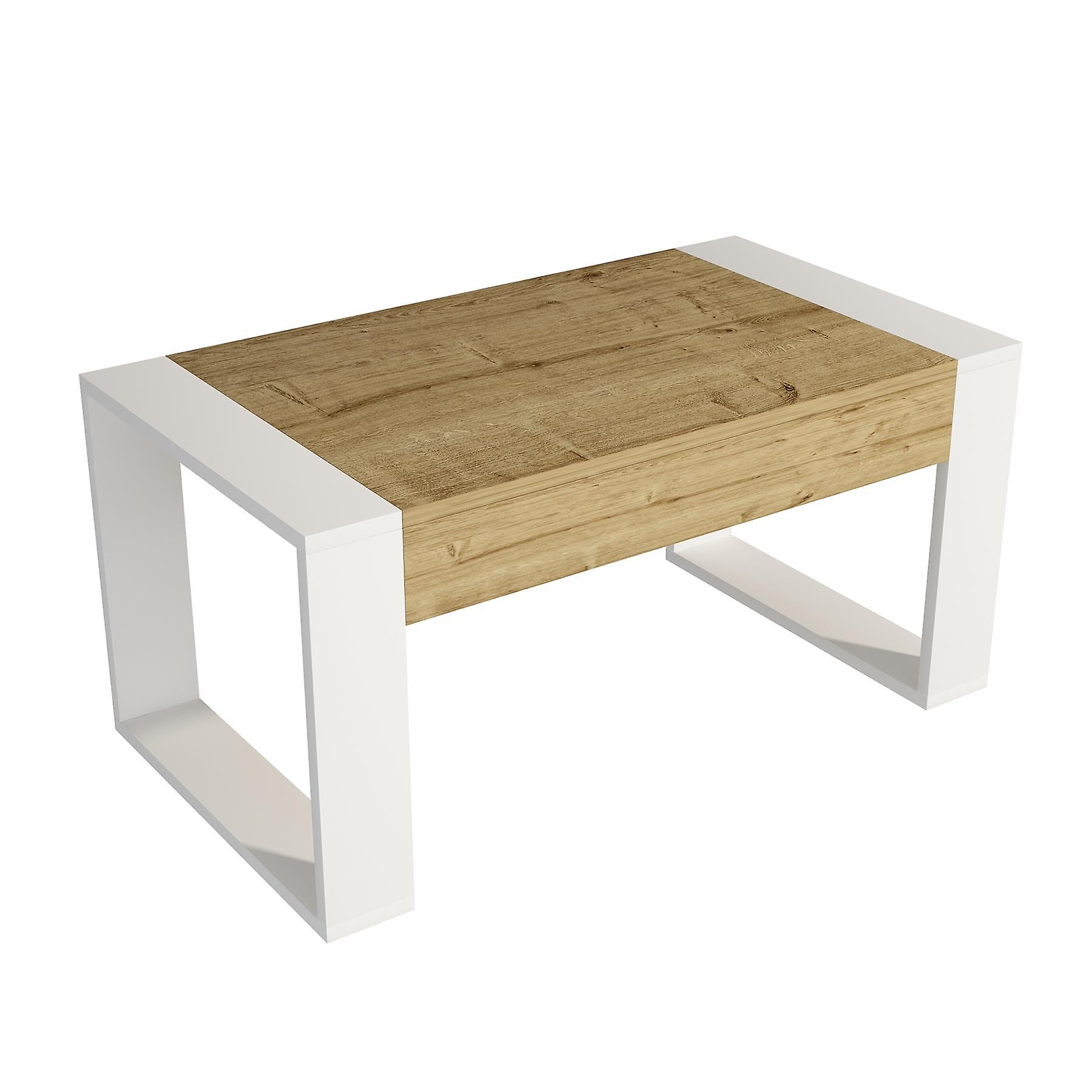 Robert Coffee Table - White & Oak