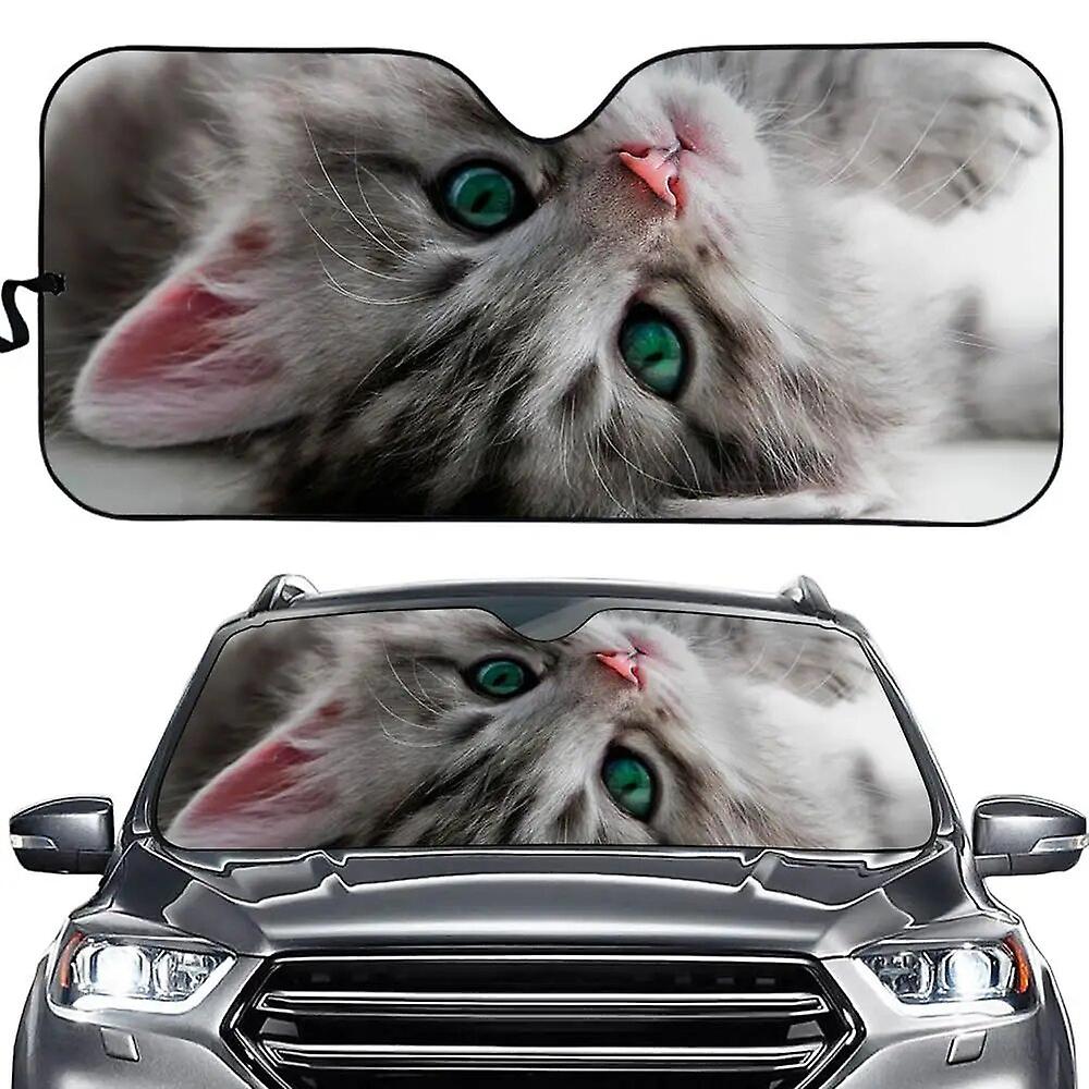 3D Animal Cat Pattern Auto Sun Shades Auto Sun Shades per Parabrezza Auto Riflettore Calore Auto Parasole ~ 17565