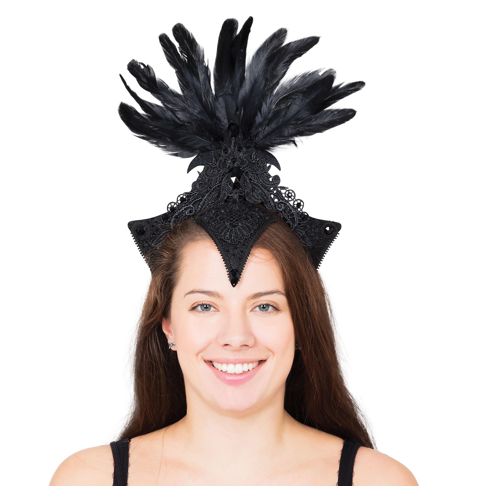 Burlesque Headpiece Black Ba2124