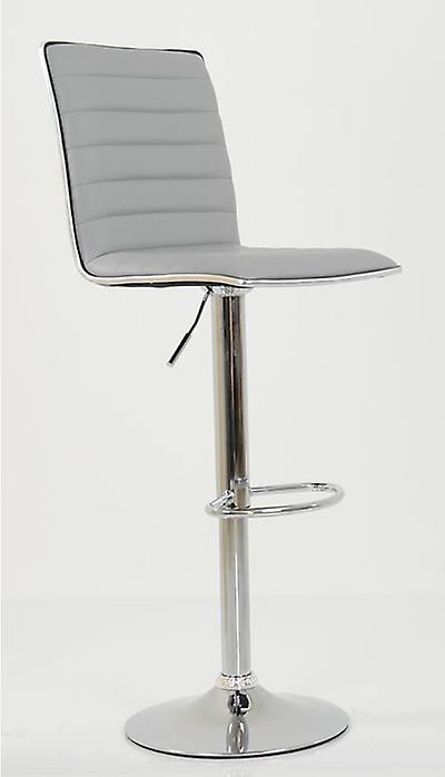 Crispi Breakfast Bar Stool Grey Silver Trim Height Adjustable.