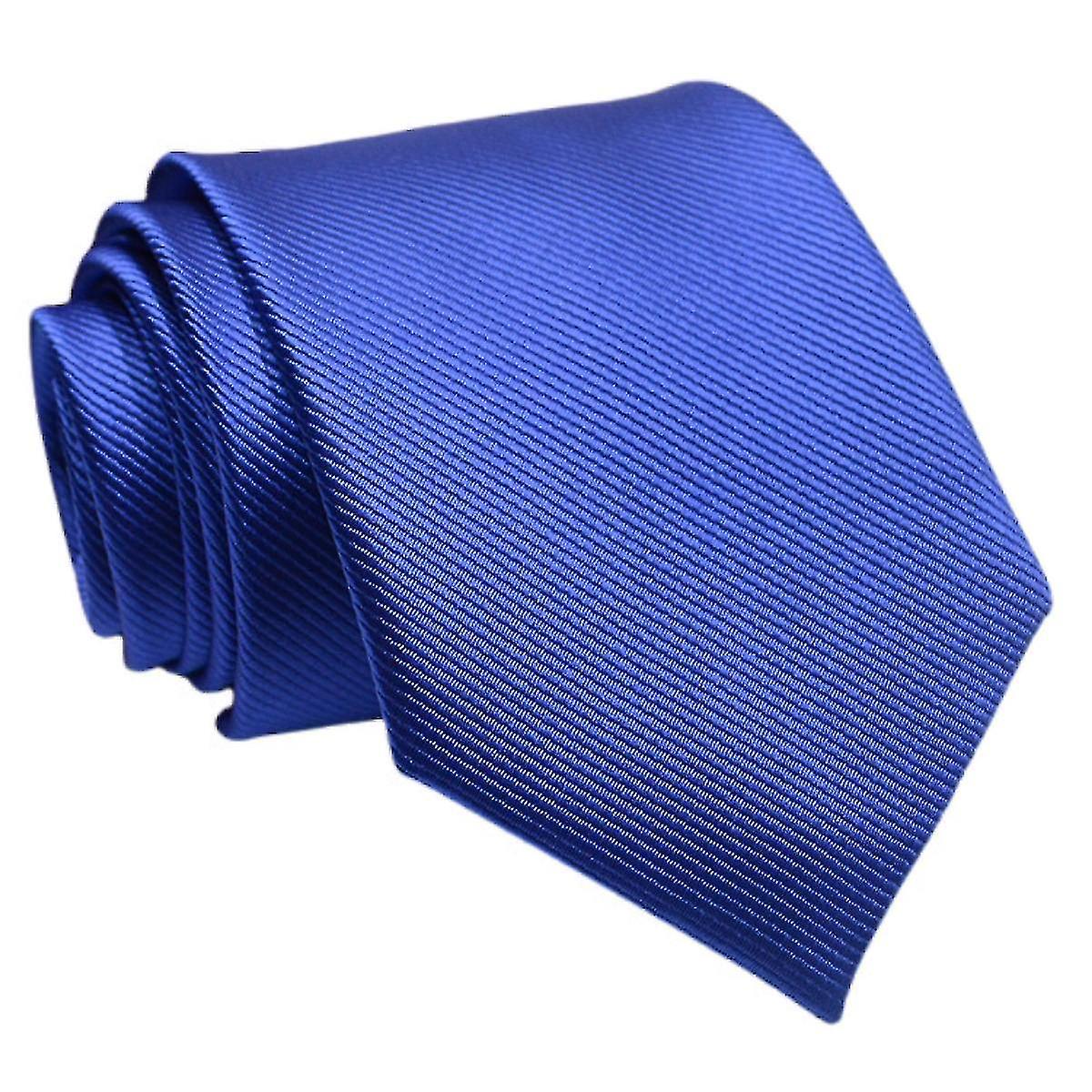 Men's Satin Solid Tie Setblue