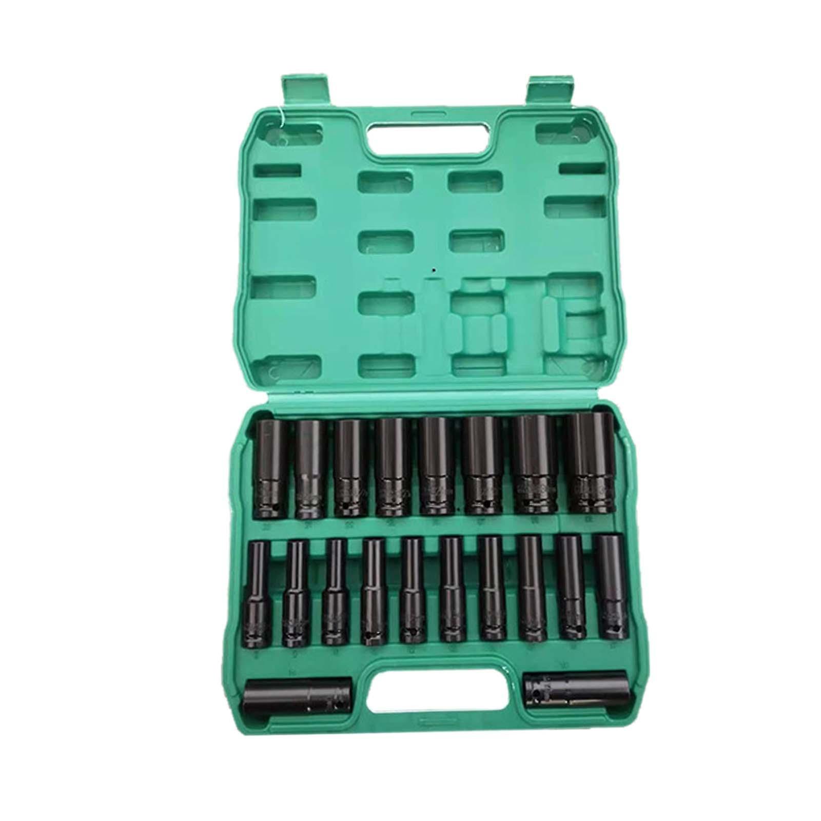 20 Pieces 1/2" Drive Impact Socket Set High Hardness Portable Hex Socket Set