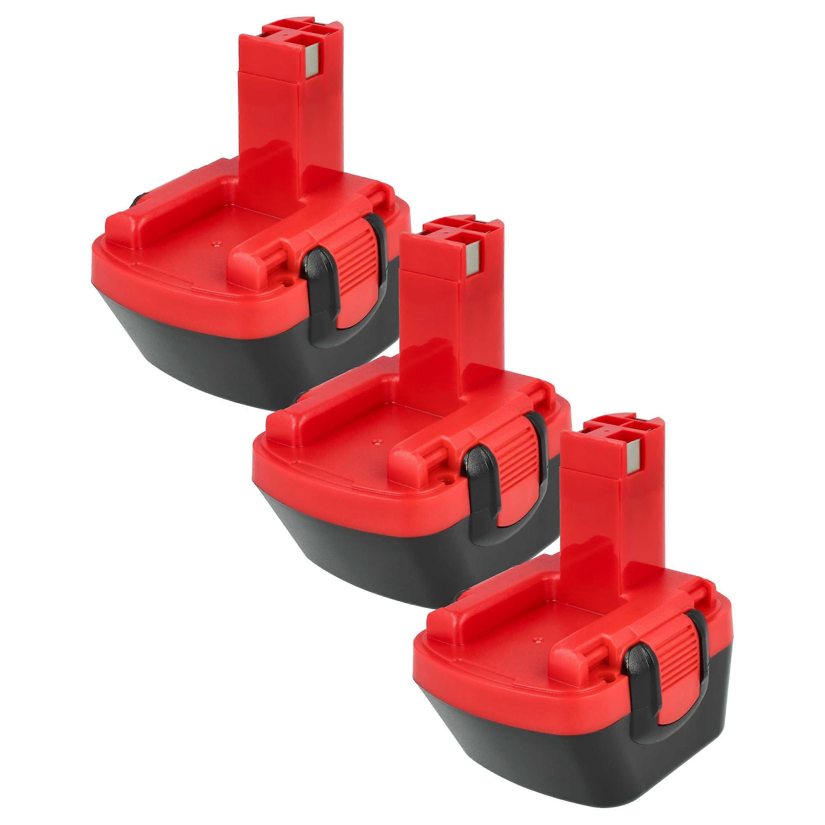 EXTENSILO 3x akkumulátor kompatibilis a Bosch JAN-55, PSR 12VE, PSR 12, PAG 12, PSB 12 VE-2 szerszámmal (3300 mAh, NiMH, 12 V)