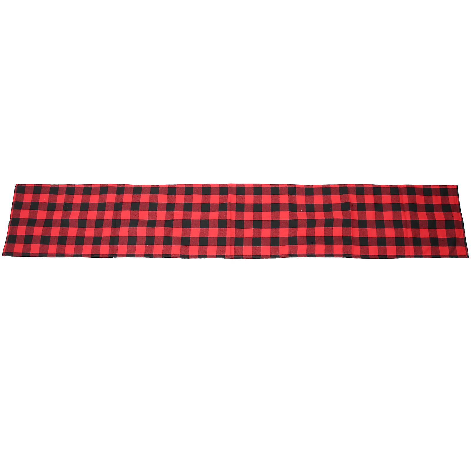 210x35cm Red Black Plaid Pattern Table Runner Tablecloth Christmas Table Decorations Home Decor