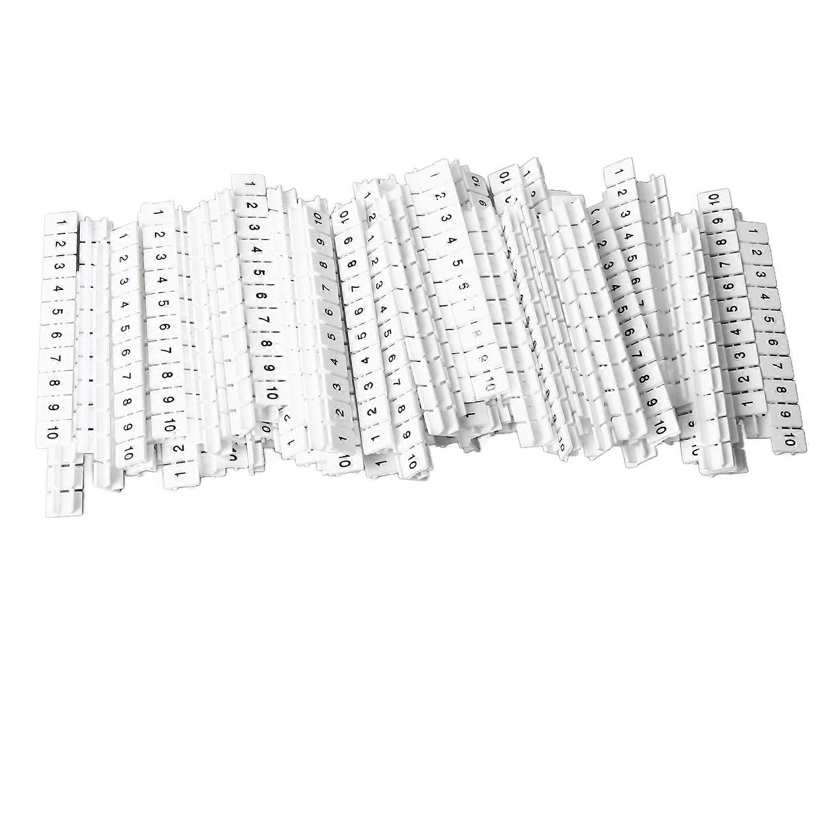 Pack of 100 heat-resistant nylon terminal marking labels