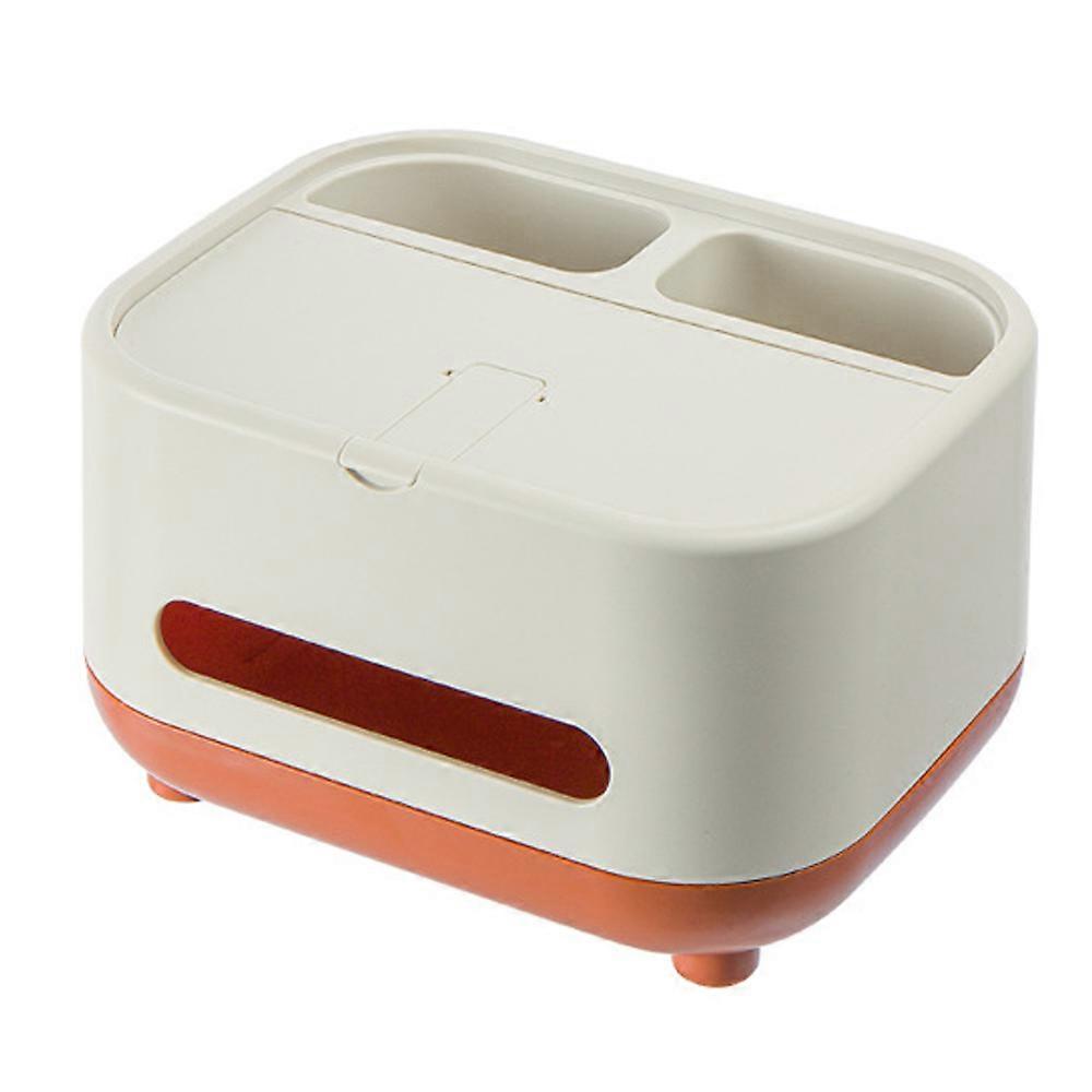 Tissue Box Cover Holder with Storage Napkin Tissue Box Multi-Function Tissue Box