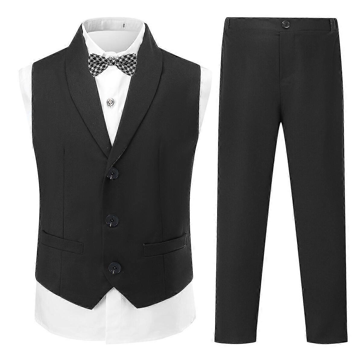 الأولاد سترة 3 قطع مجموعة اللباس الرسمي الدعاوى الزفاف الزي ملابس