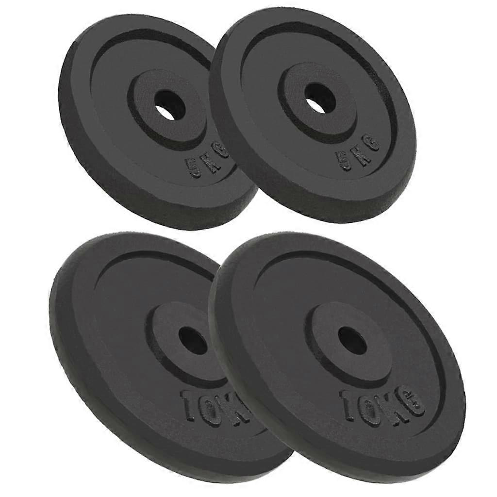 4 Pcs 2X10 Kg+2X5 Cast Iron Weight Plates