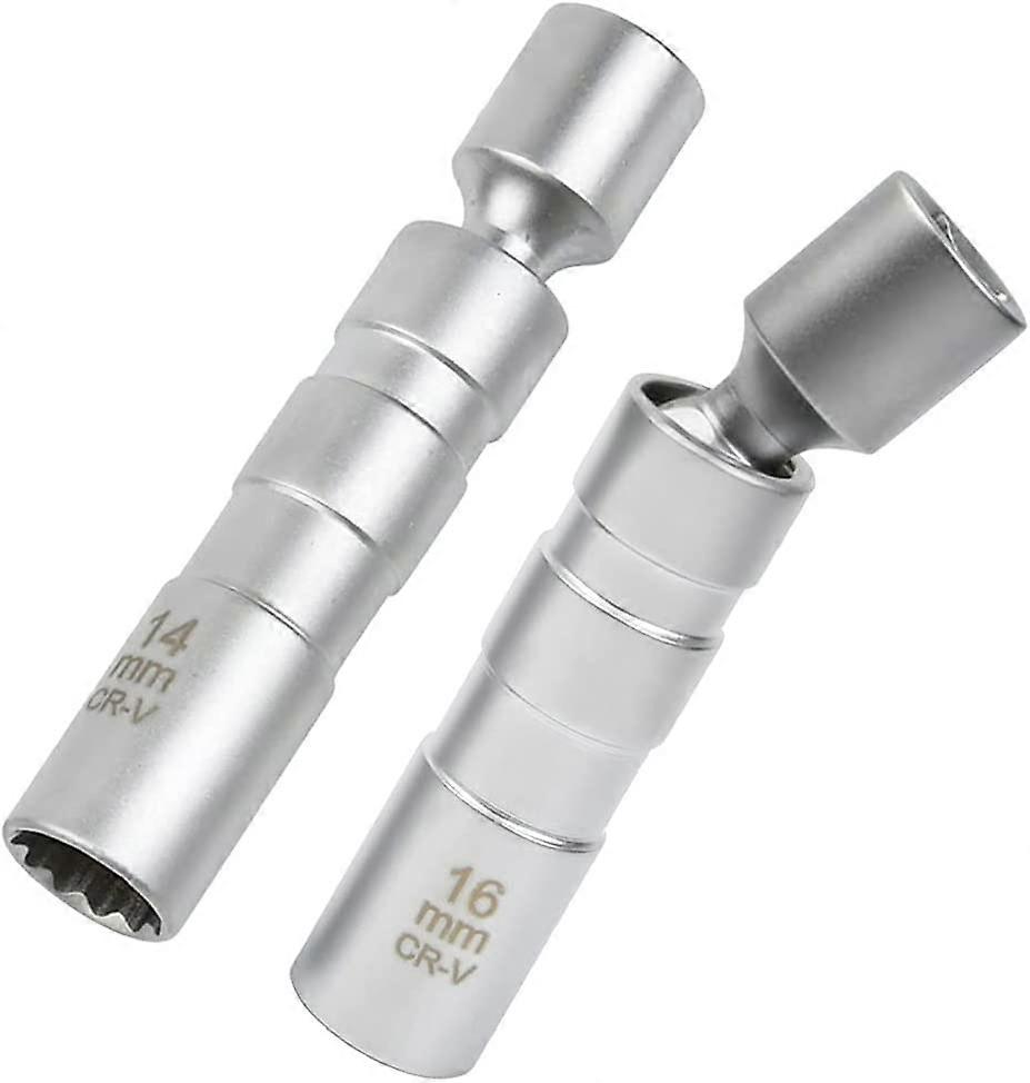 Set of 2 Universal Flexible Magnetic Spark Plug Wrenches Installation Tools