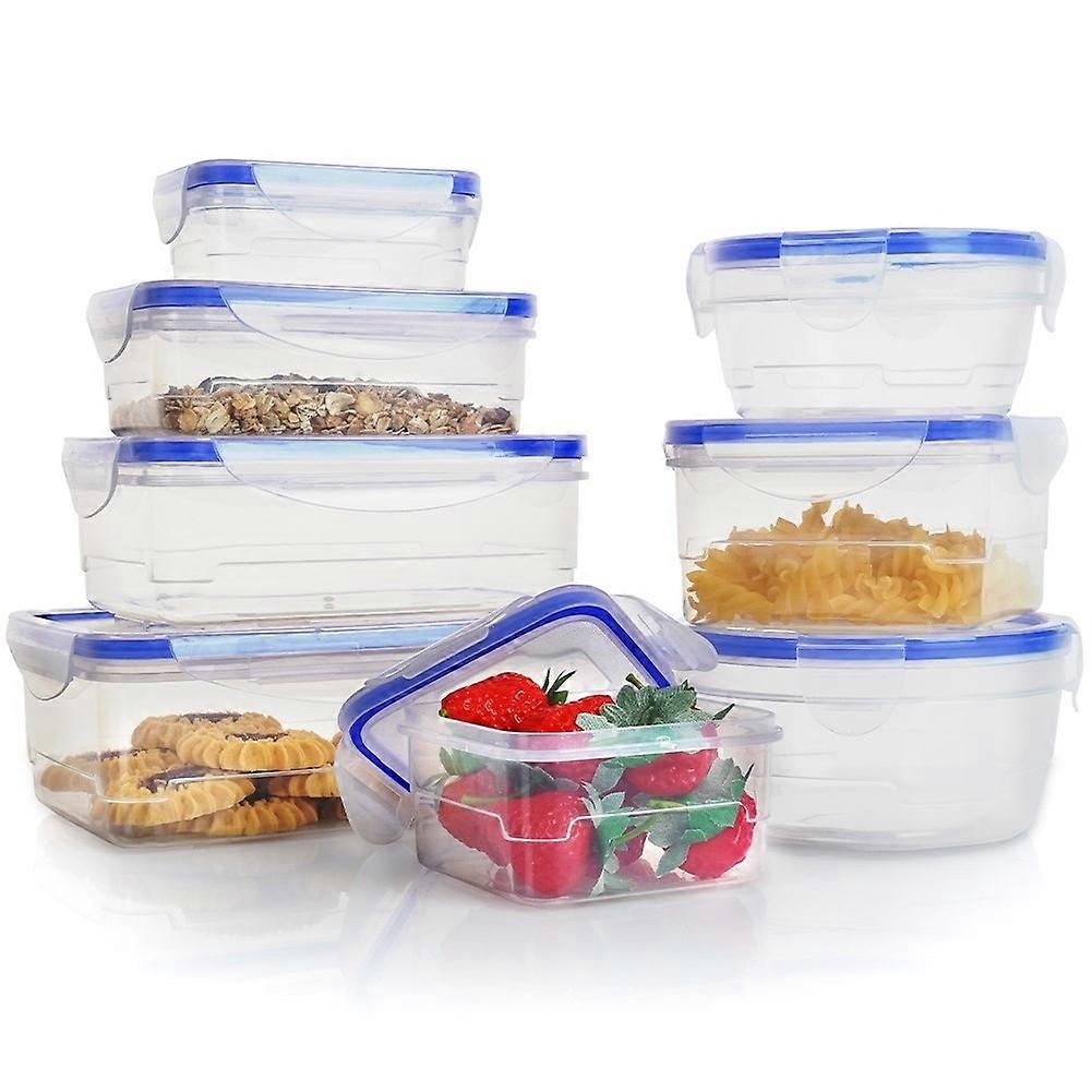 Set of 8 lunch boxes in different shapes and sizes