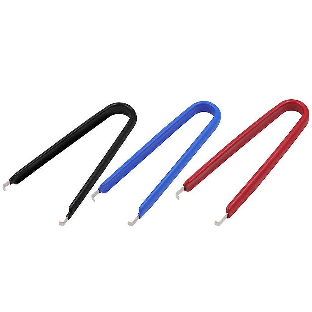 3pcs U-shape Chip Picker Electronic Component Catcher Pickup Clamp (Mixed Color)