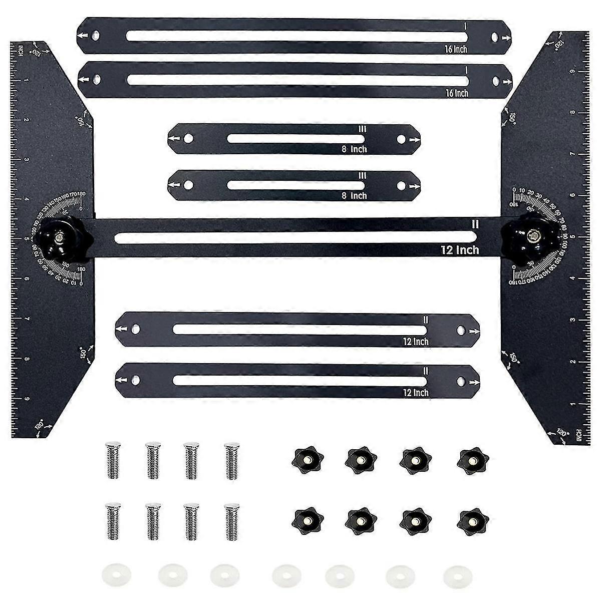 Aluminum Stair Tread Template Tool, 360rotating Stairs Treads Gauge, Layout Tool Cutting Guide Too