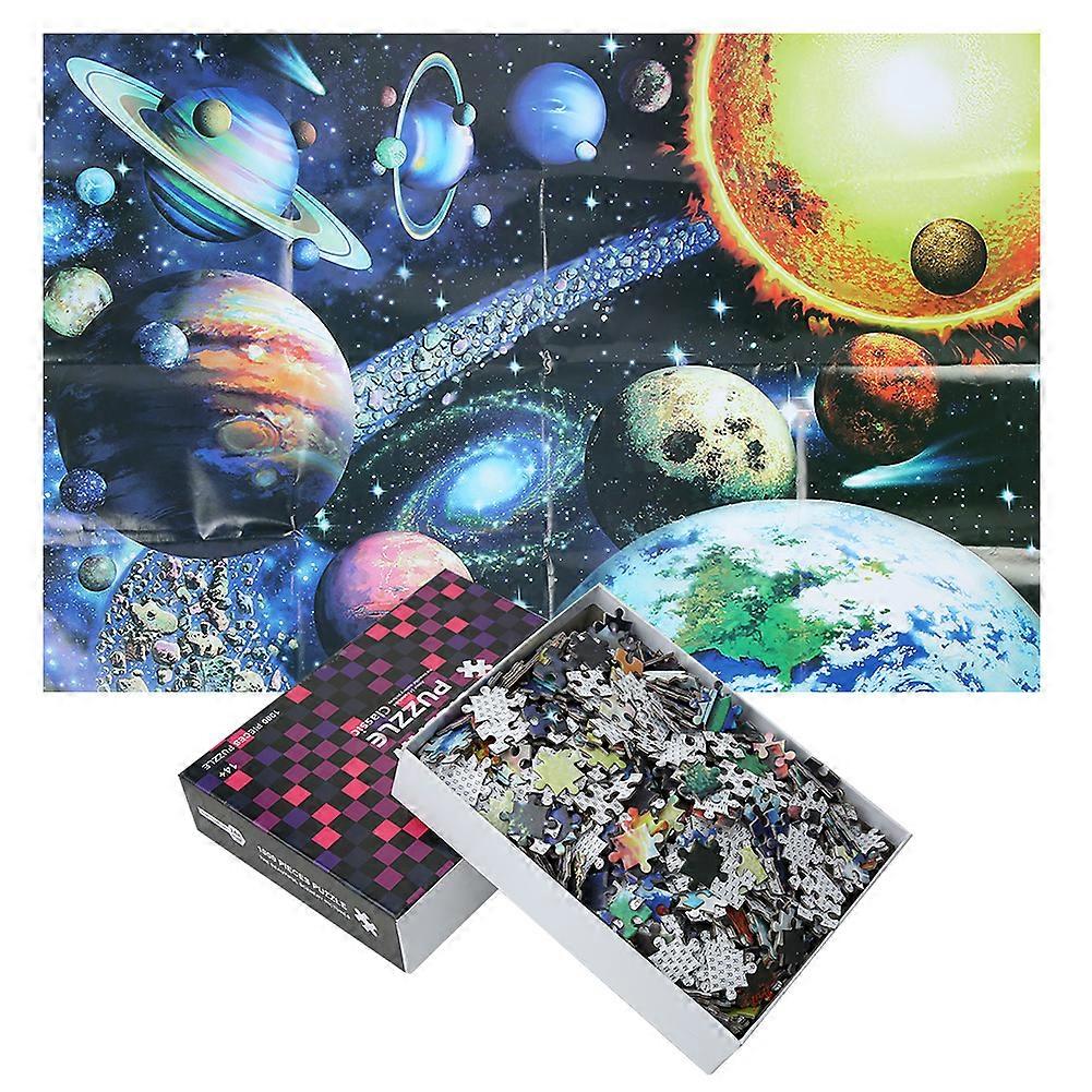 1000Pcs Space Planet Pattern Jigsaw Puzzles Set Assembling Educational Toy for Kid Adult