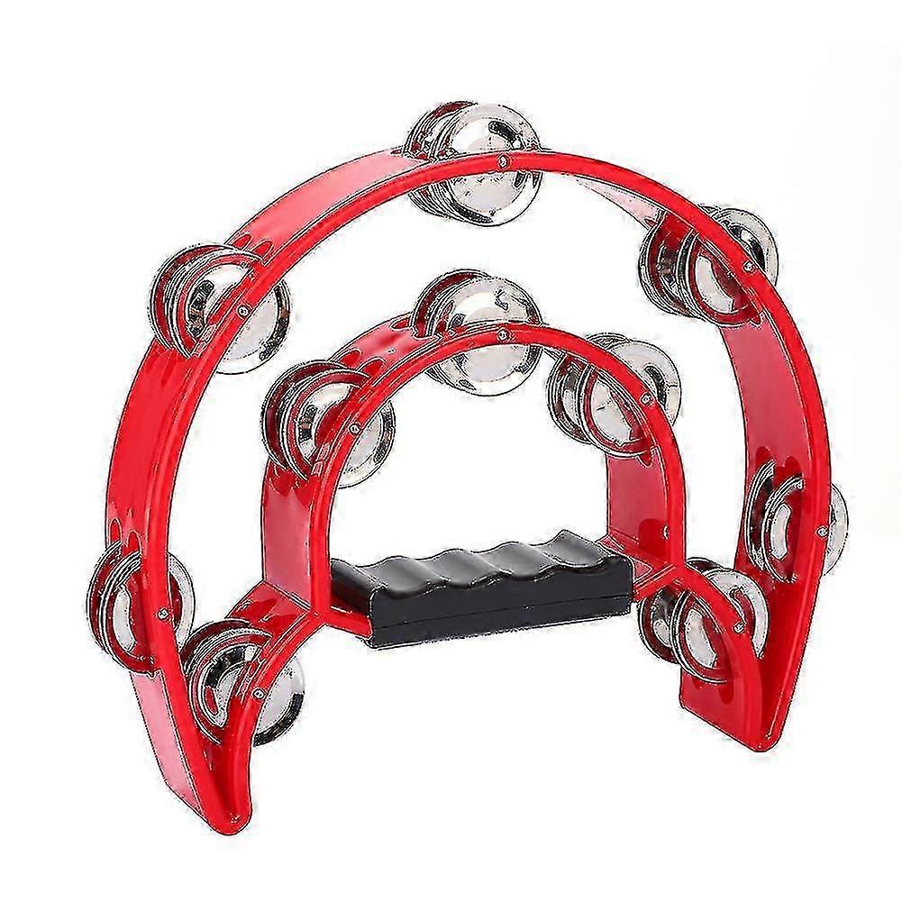 Double Row Jingles Csengő Csörgődob ütőhangszer (piros)_Dec