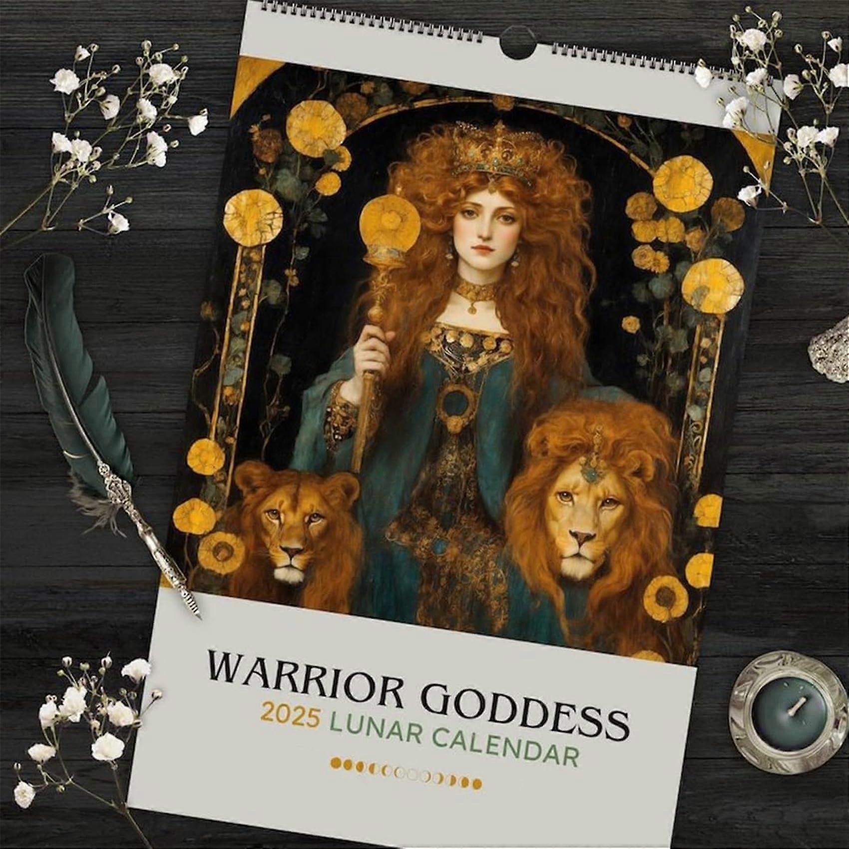 Warrior Goddess 2025 Moon Phase Calendar, Dark Goddess 2025 Moon Phase