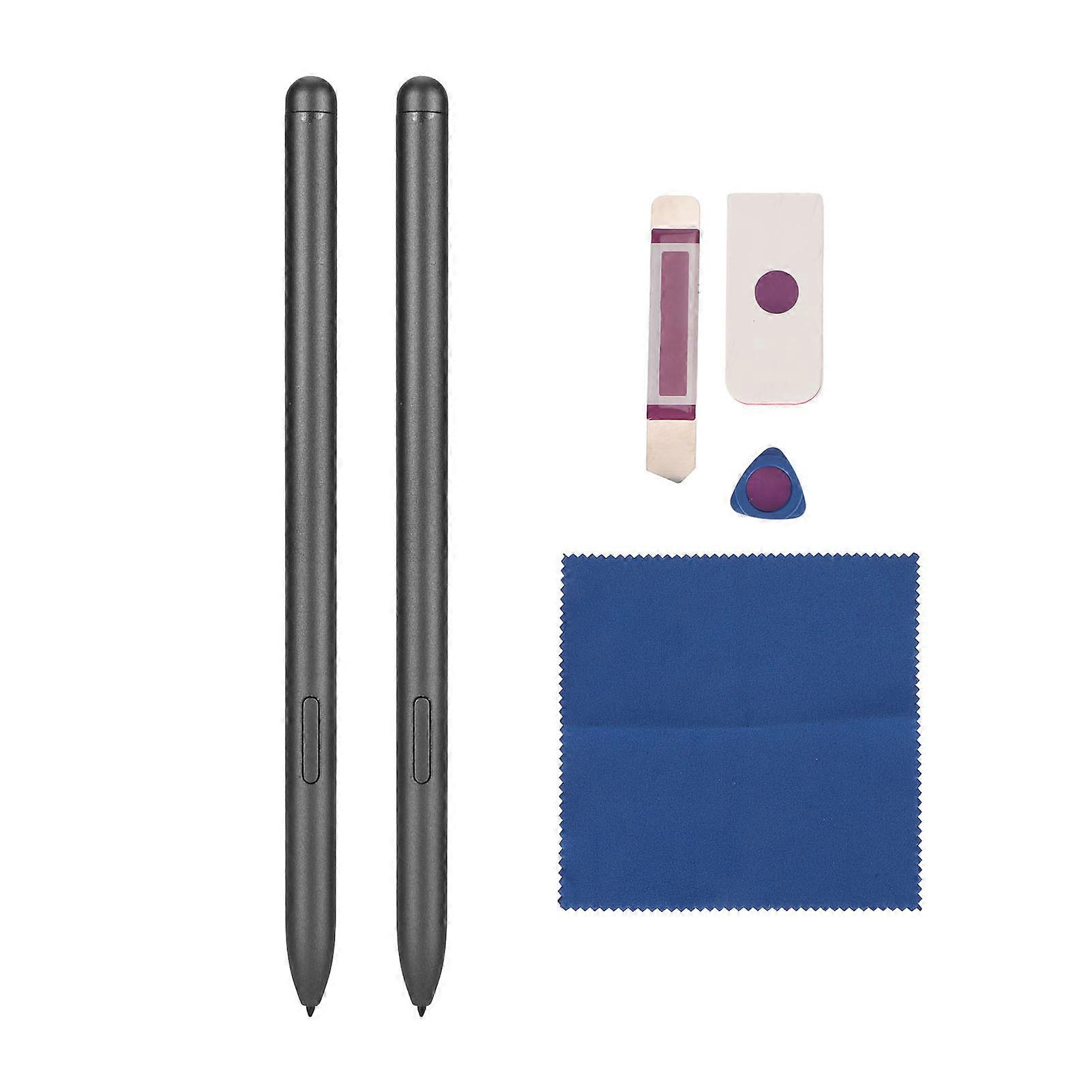 2Pcs Stylus for Tab S7 Magnetic 4096 Pressure Level Menu Function Precise Control Durable Smart Pen with Accessories Black