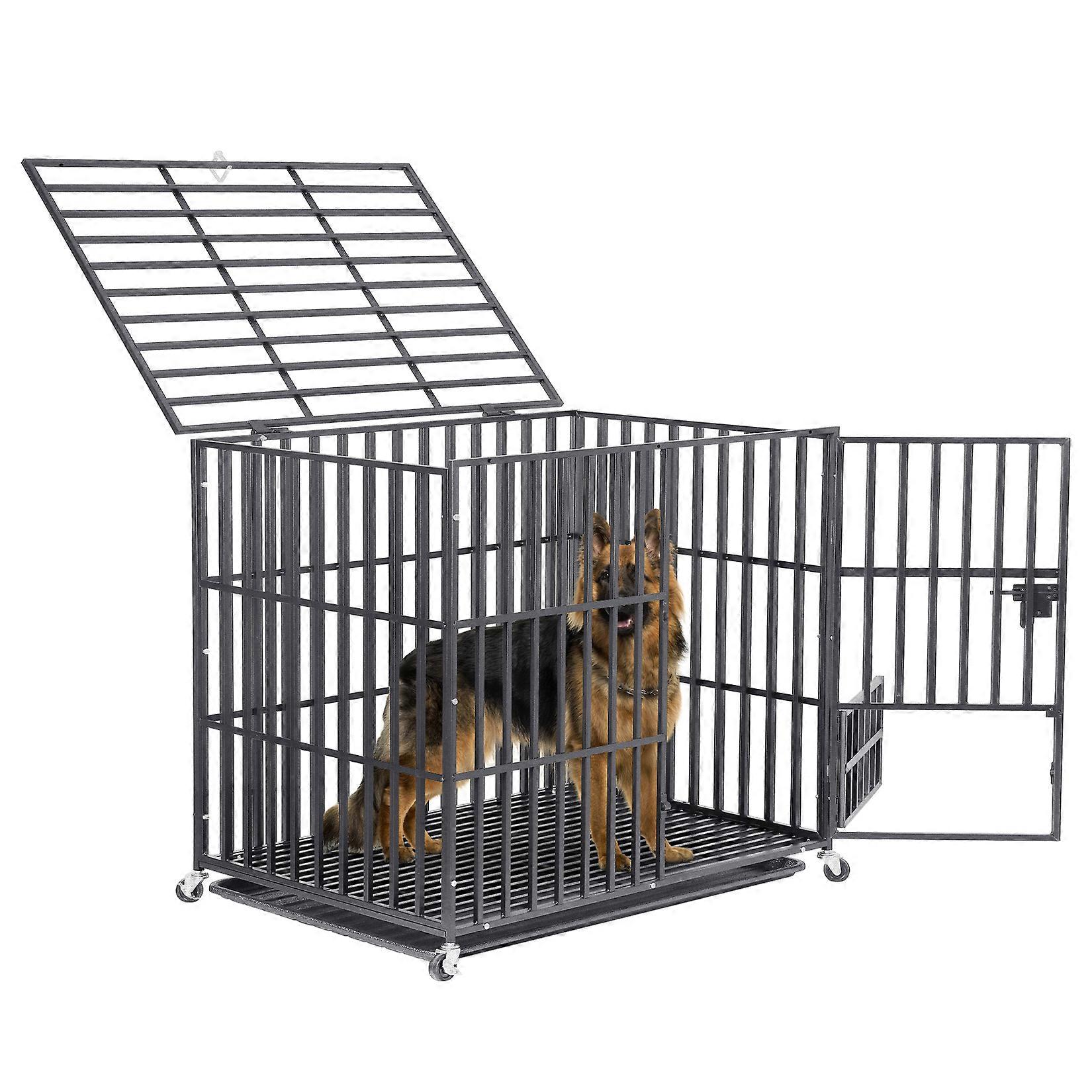 Heavy Duty Dog Crate Anti-Anxiety Dog Cage Kennel Exercise Playpen