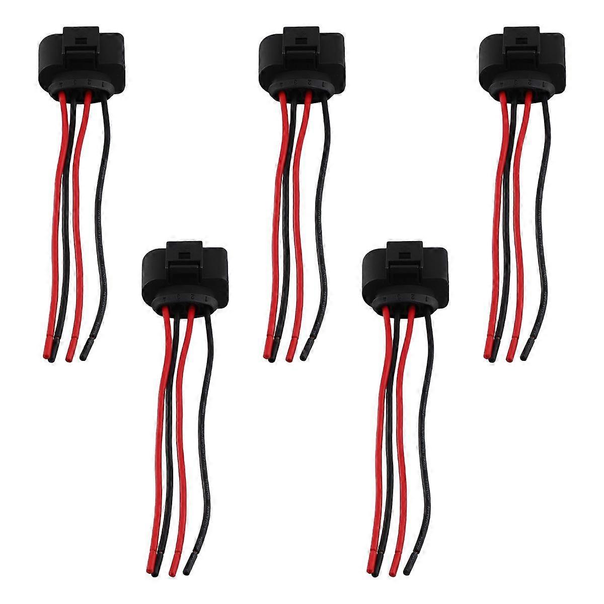 5 Pcs 4 Pin Auto Wire Harness Connector Coil Extension Adapter Electrical Plug for