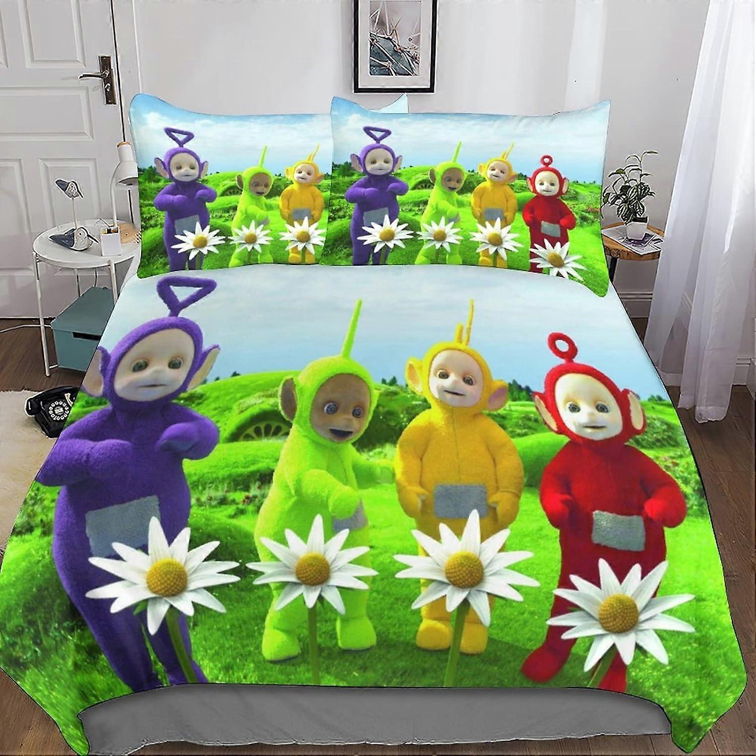 Lovely and Interesting Bedding Set Pieces, Microfiber Printing D Zipper Closure Duvet Cover and Pillowcase Double