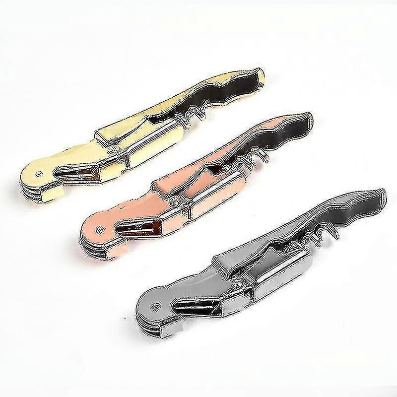 コルクスクリュー、サーバーとバーテンダーボトルオープナー3 in 1ステンレスステ