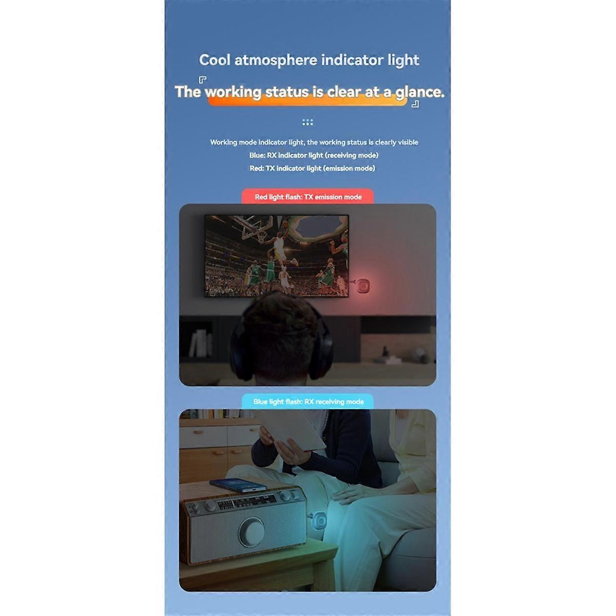 2 in 1 Wireless Bluetooth 5.3 Receiver Transmitter Adapter 3.5mm AUX Handsfree Call for Car Radio A