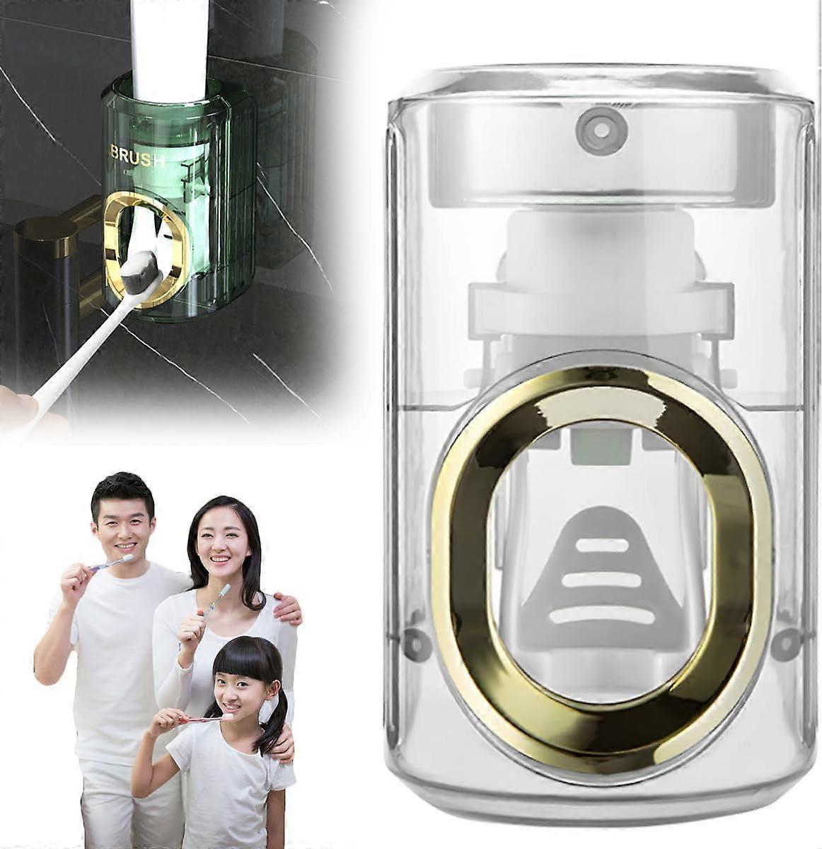 Light Luxury Toothpaste Squeezer, Automatic Toothpaste Dispenser,for Adult Kid, Touchless Household Non-punching Wall Mounted for Home