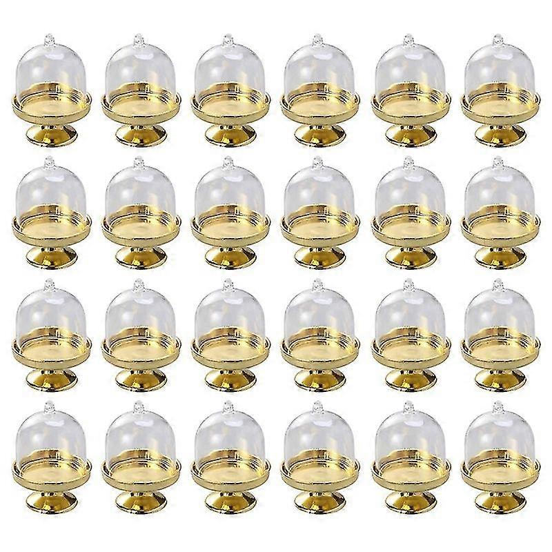 Mini Cake Stand-mini Cake con soporte y cubierta de cúpula, 24 Single Cup Cake Stand Mini Postre