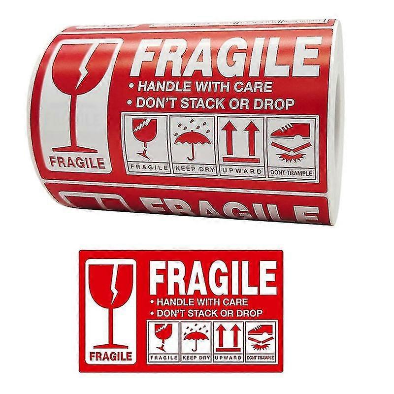 500pcs Fragile Stickers Warning Label Sticker Handle With Care Don't Stack Or Drop Sticker Shipping Express Label For Goods