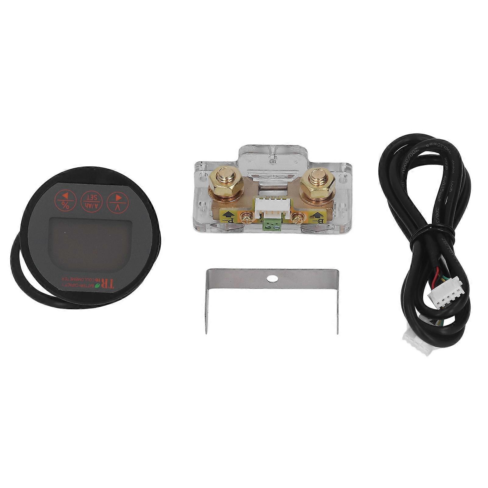 Battery Meter Waterproof Round Accurate Measurement 8?120V Range Battery Capacity Tester for Electric Car 100A