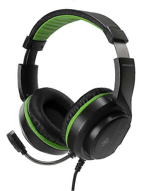 Deltaco Gaming Headset for Xbox One X/S - Black/Green