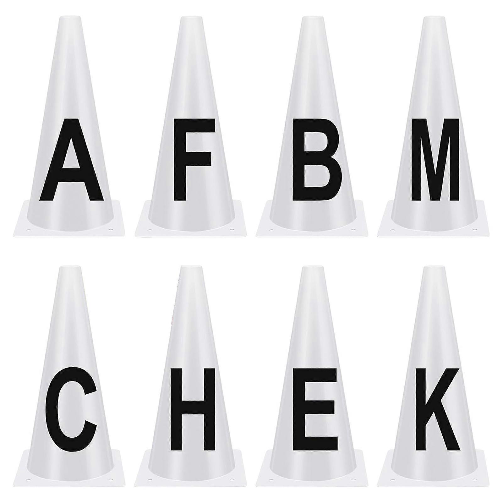 4/ 8 Pcs Dressage Cones Stackable Equestrian Training Cones Set with Letters Sign Easy Setup Dressage Cones for Equestrian Practice Events