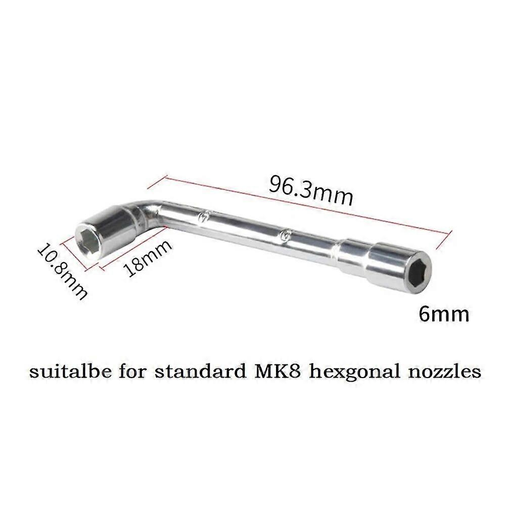 1Pc Hex L-shaped Socket Wrench 6/7mm Screw Nut Wrench Sleeve Tools For Ender 3 MK8 Fasten Nozzle Repairing Hand Manual Tools