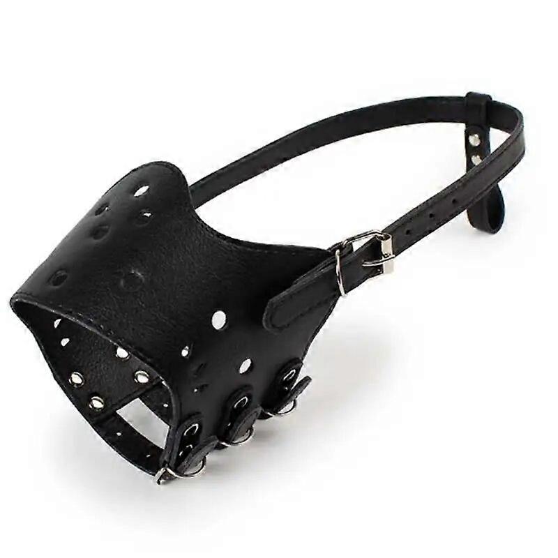 Soft Leather Muzzle for Dogs Anti-Biting Secure Adjustable & Breathable Pet Small Large Dogs Muzzle Allows Drinking & Eating