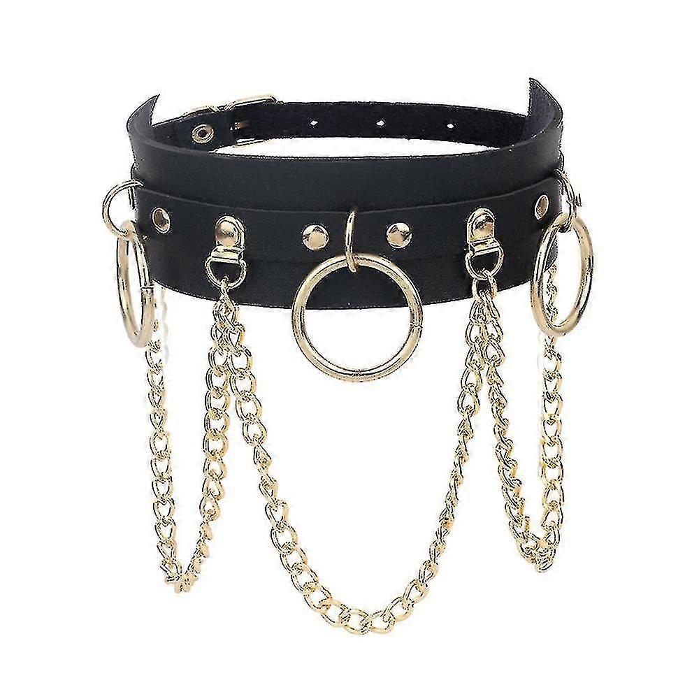 Pu Leather Necklace Gothic Punk Style