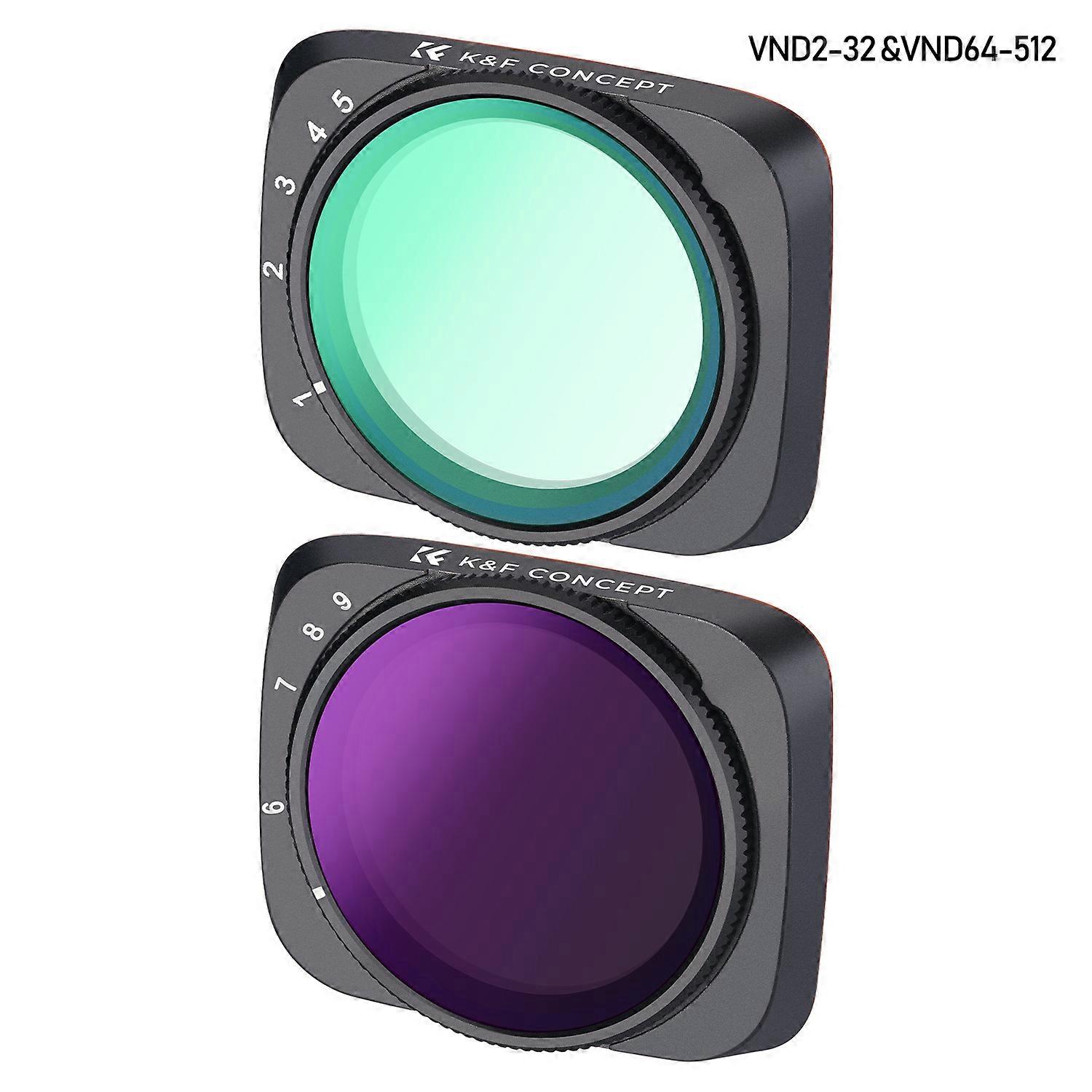 Concept Filter untuk Drone DJI AIR 2S 2 Buah Filter Set Variabel VND2-32 & VND64-512 dengan Satu Sett Baling-Baling untuk Drone AIR 2S