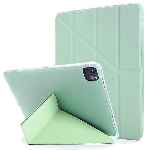 For iPad Pro 12.9 2020/ 2018 Multi-folding Horizontal Flip PU Leather + Shockproof TPU Case with Holder/Pen Slot 2020/ 2018 Multi-folding Horizontal F