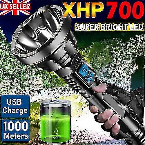 1200000lm Led Flashlight Super Bright Torch Usb Rechargeable Lamp High Powered