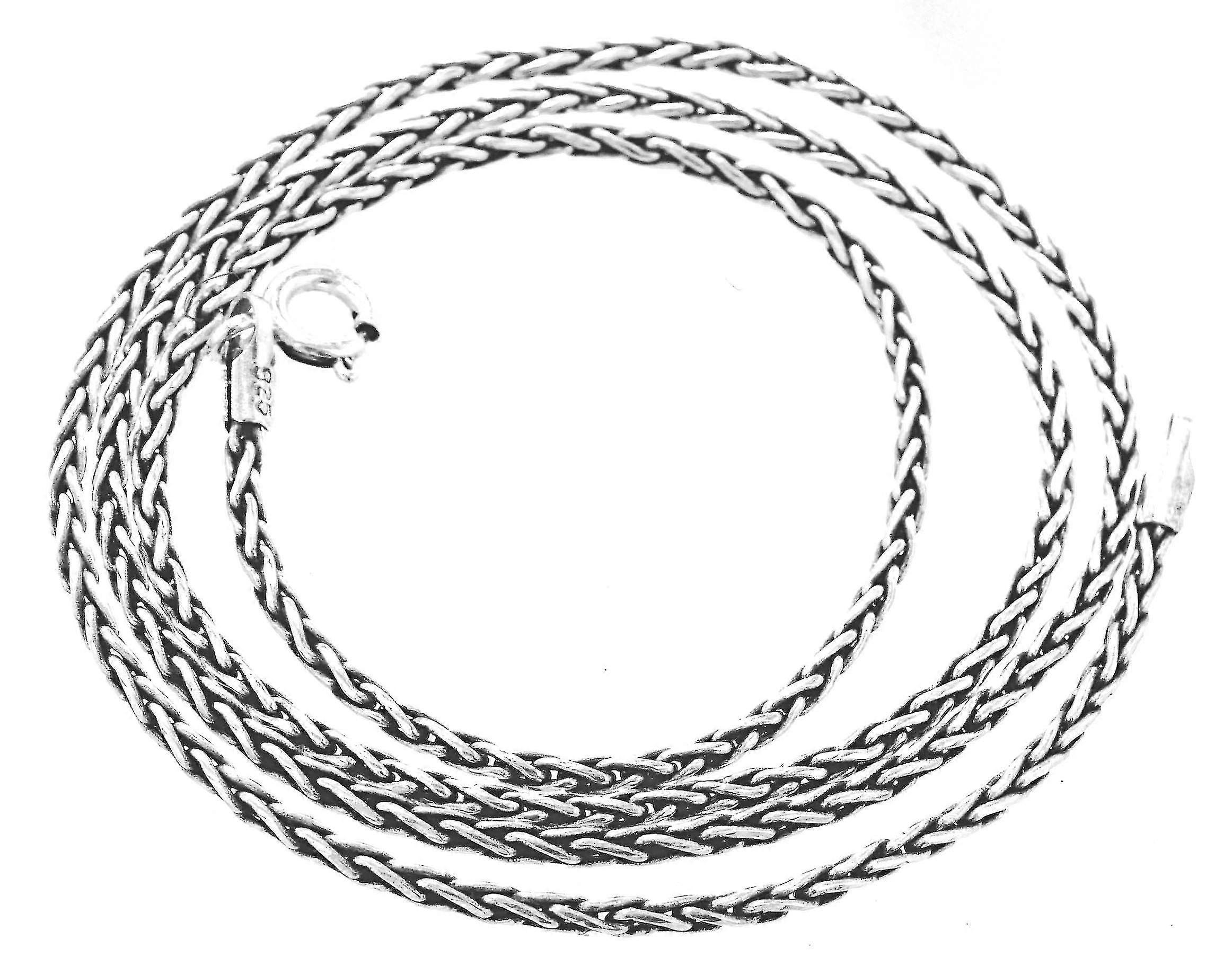 Basket Chain 1.5 Mm - Black-silver - Silver