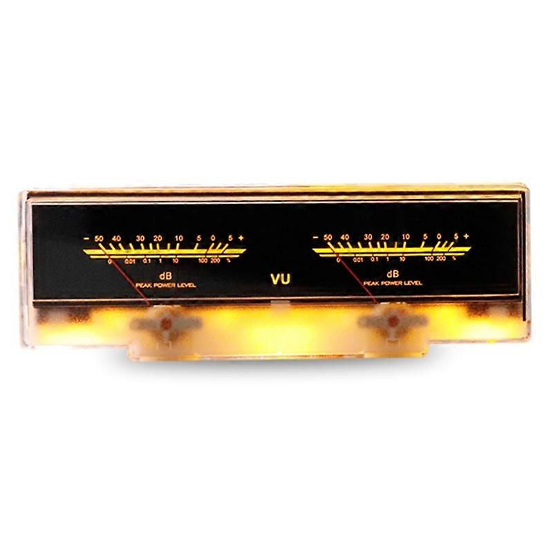 Accurate 2 Analog VU Meter Panel DB Sound Level Indicator for Amplifier Preamp