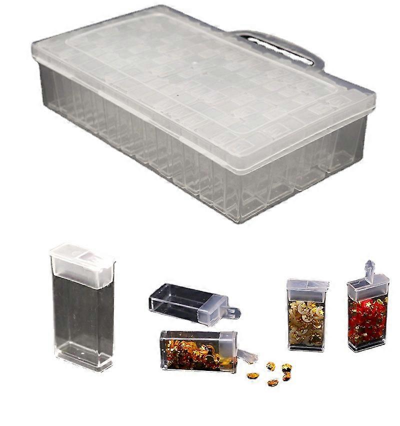 64 Compartments Plastic Boxes, Diamond Embroidery Sorting Box In Stable Storage Box Tool Box Diamond Painting Box