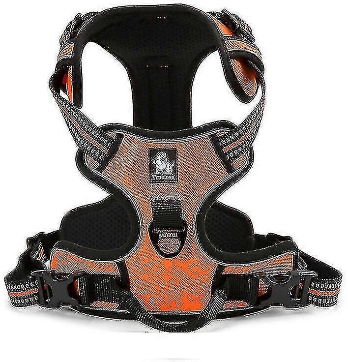 No Pull Dog Harness Reflective Adjustable With 2 Snap Buckles Easy Control Handle